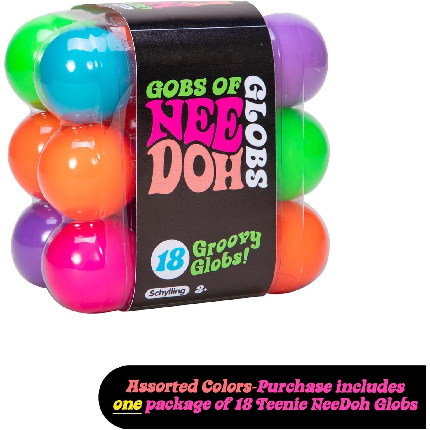 NeeDoh Teenie Globs – Mini Sensory Balls – 18 Pack - Image 2